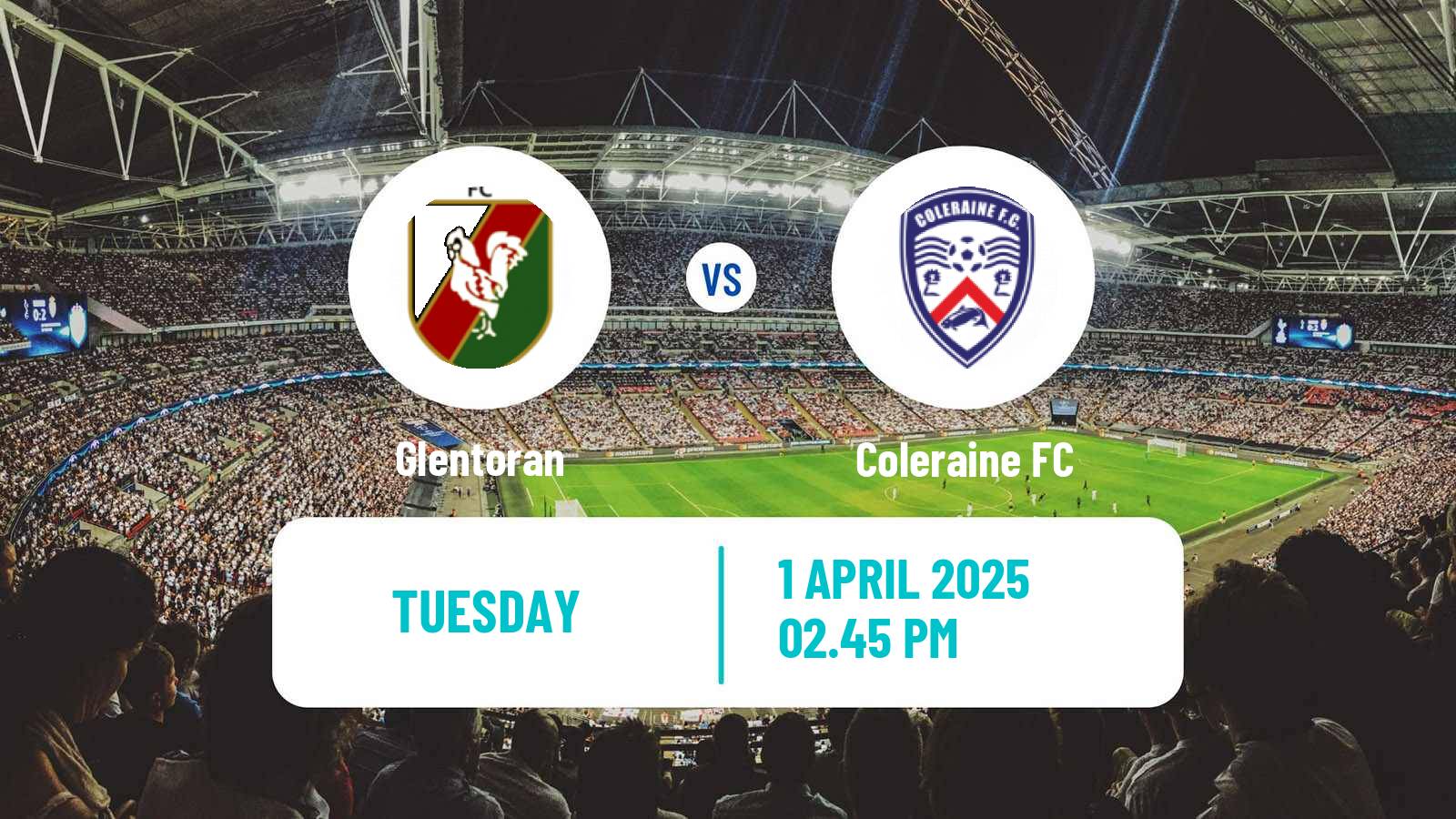 Soccer Northern Irish Premiership Glentoran - Coleraine