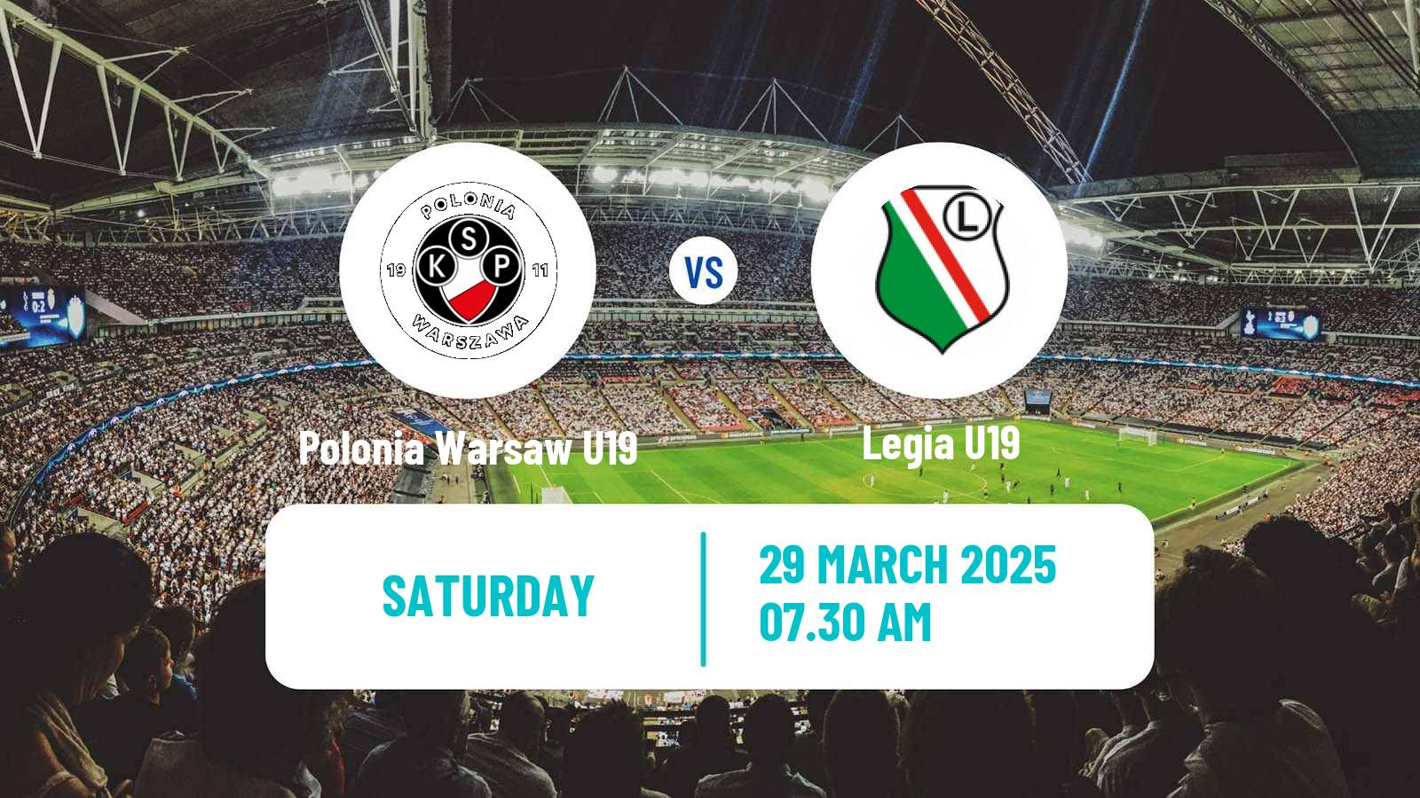 Soccer Polish Central Youth League Polonia Warsaw U19 - Legia U19