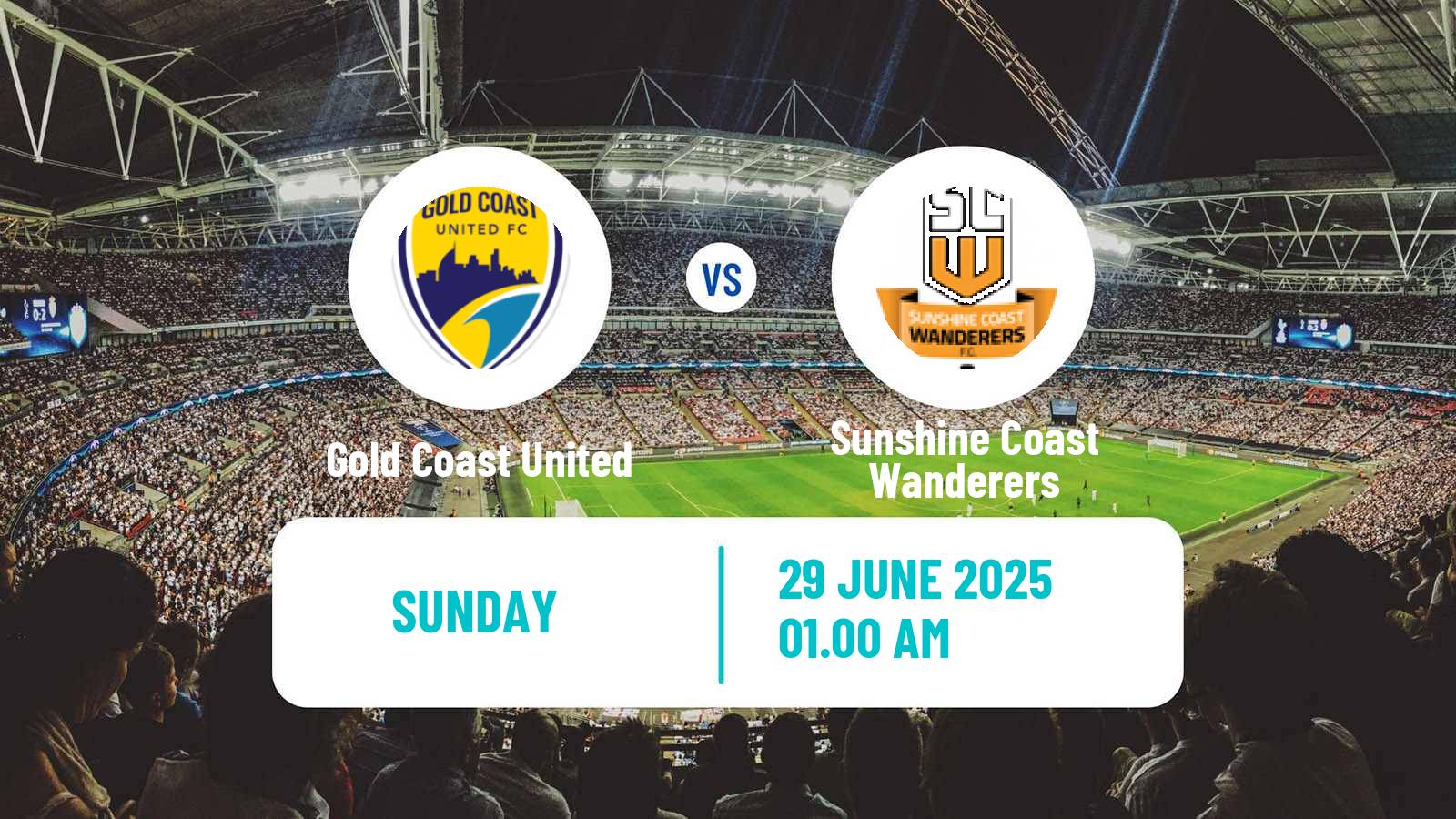 Soccer Australian NPL Queensland Gold Coast United - Sunshine Coast Wanderers