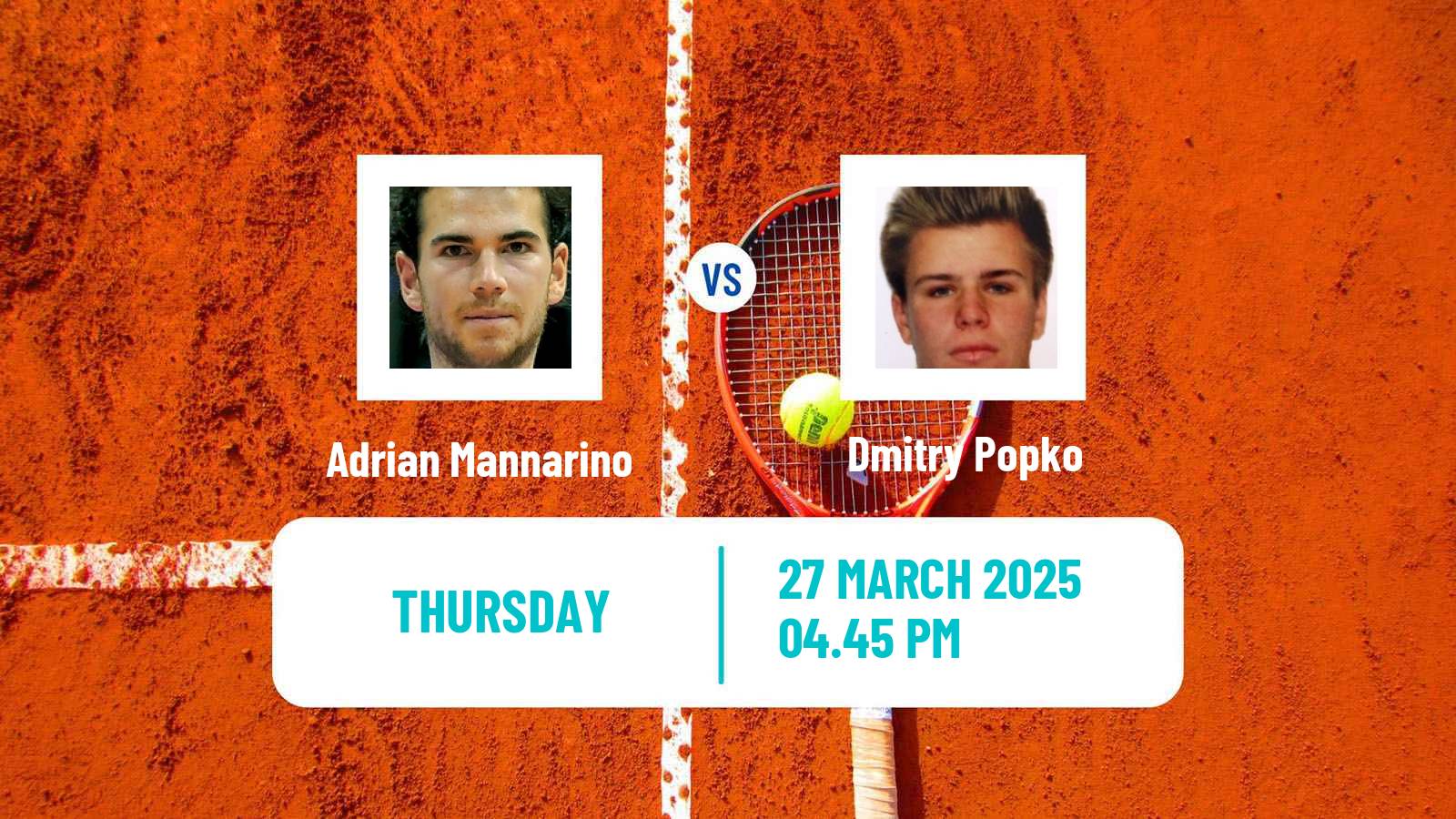 Tennis Morelia Challenger Men Adrian Mannarino - Dmitry Popko