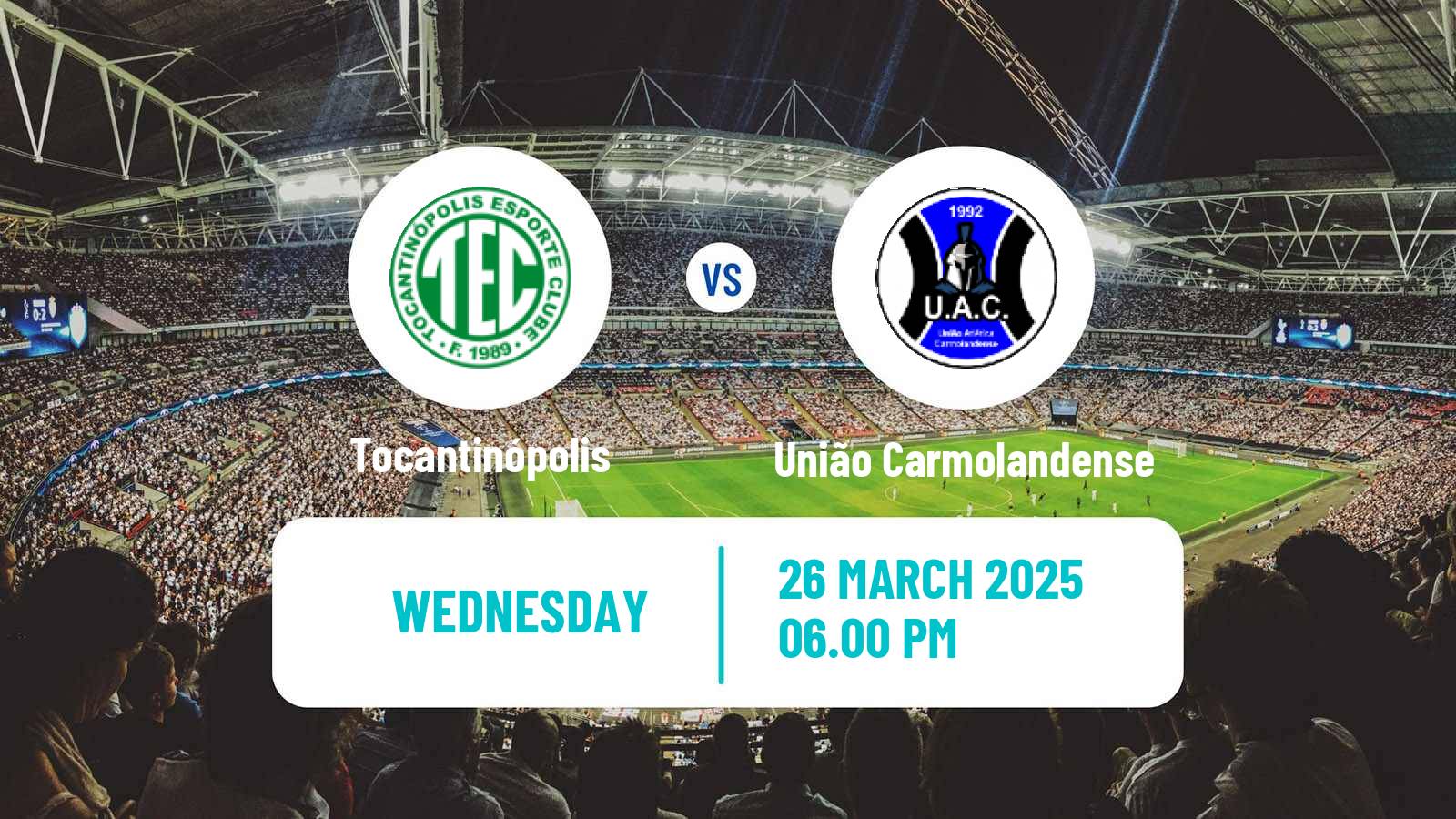 Soccer Brazilian Campeonato Tocantinense Tocantinópolis - União Carmolandense