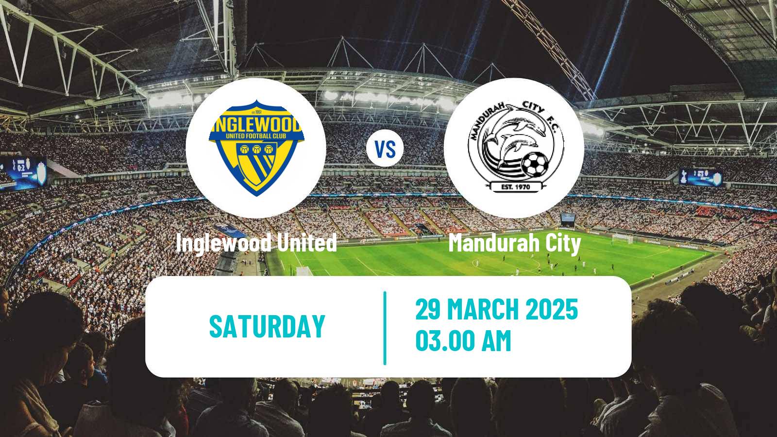 Soccer Australian WA State League Inglewood United - Mandurah City