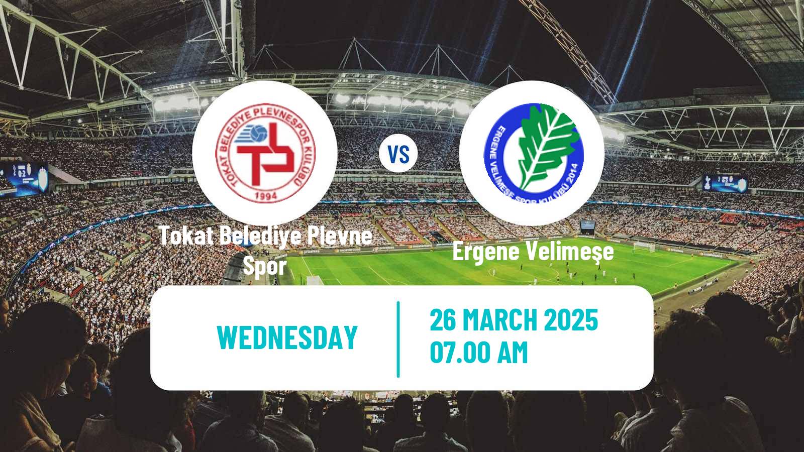 Soccer Turkish 3 Lig Group 1 Tokat Belediye Plevne Spor - Ergene Velimeşe