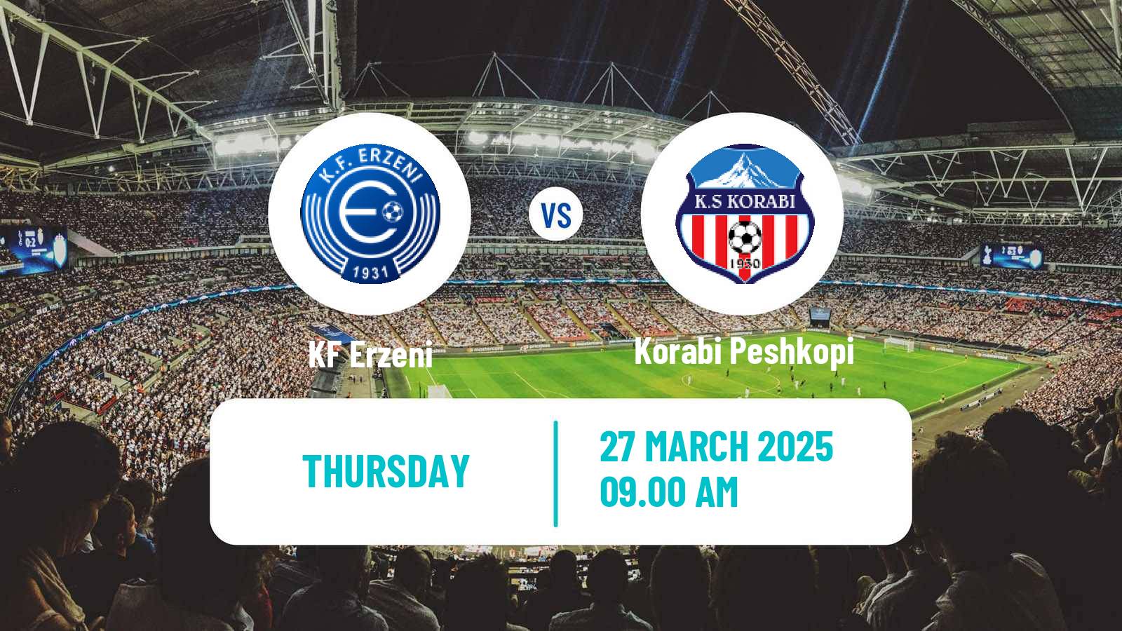 Soccer Albanian First Division Erzeni - Korabi Peshkopi
