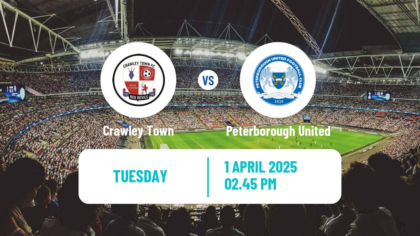Soccer English League One Crawley Town - Peterborough United