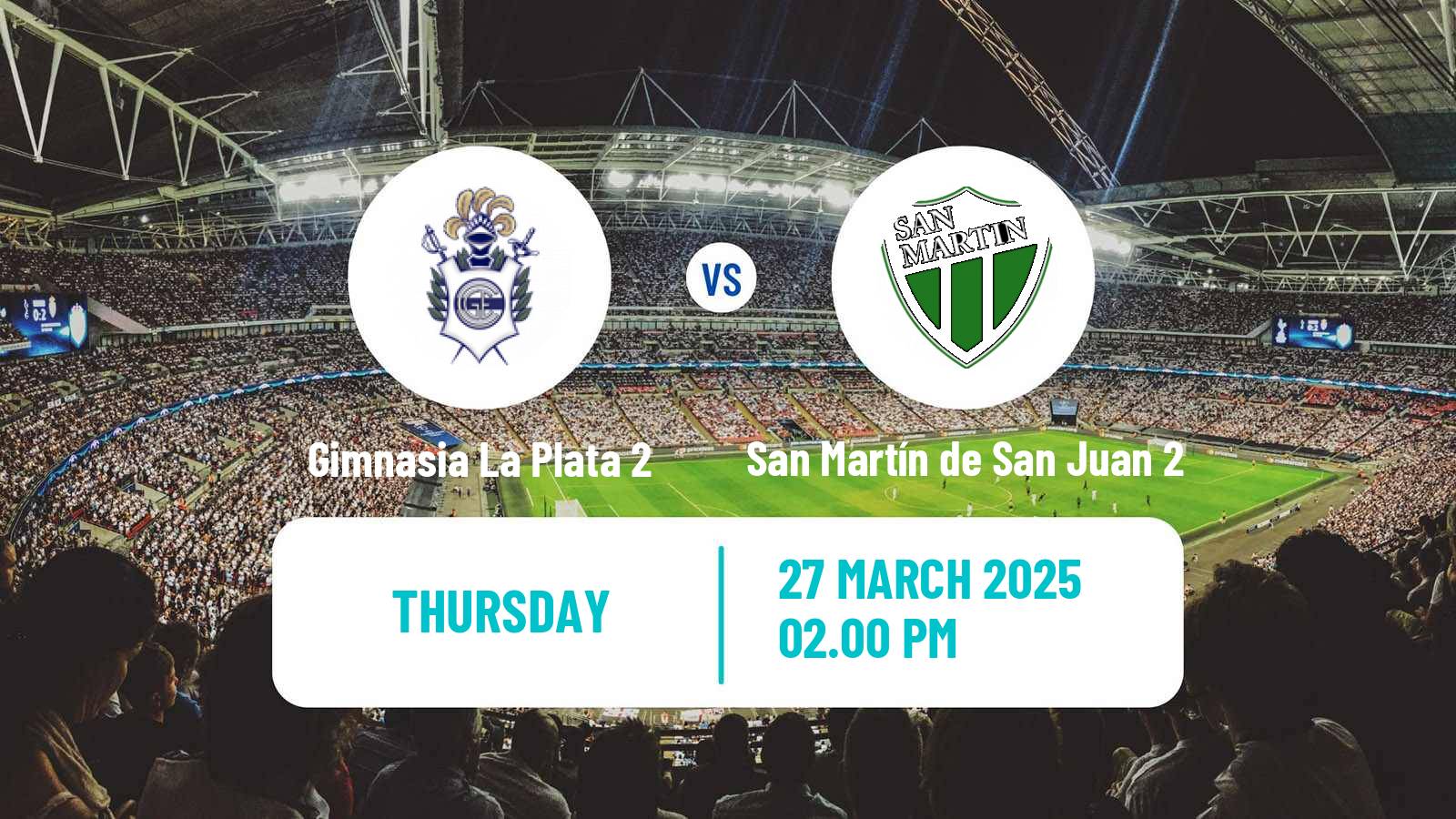Soccer Argentinian Reserve League Gimnasia La Plata 2 - San Martín de San Juan 2
