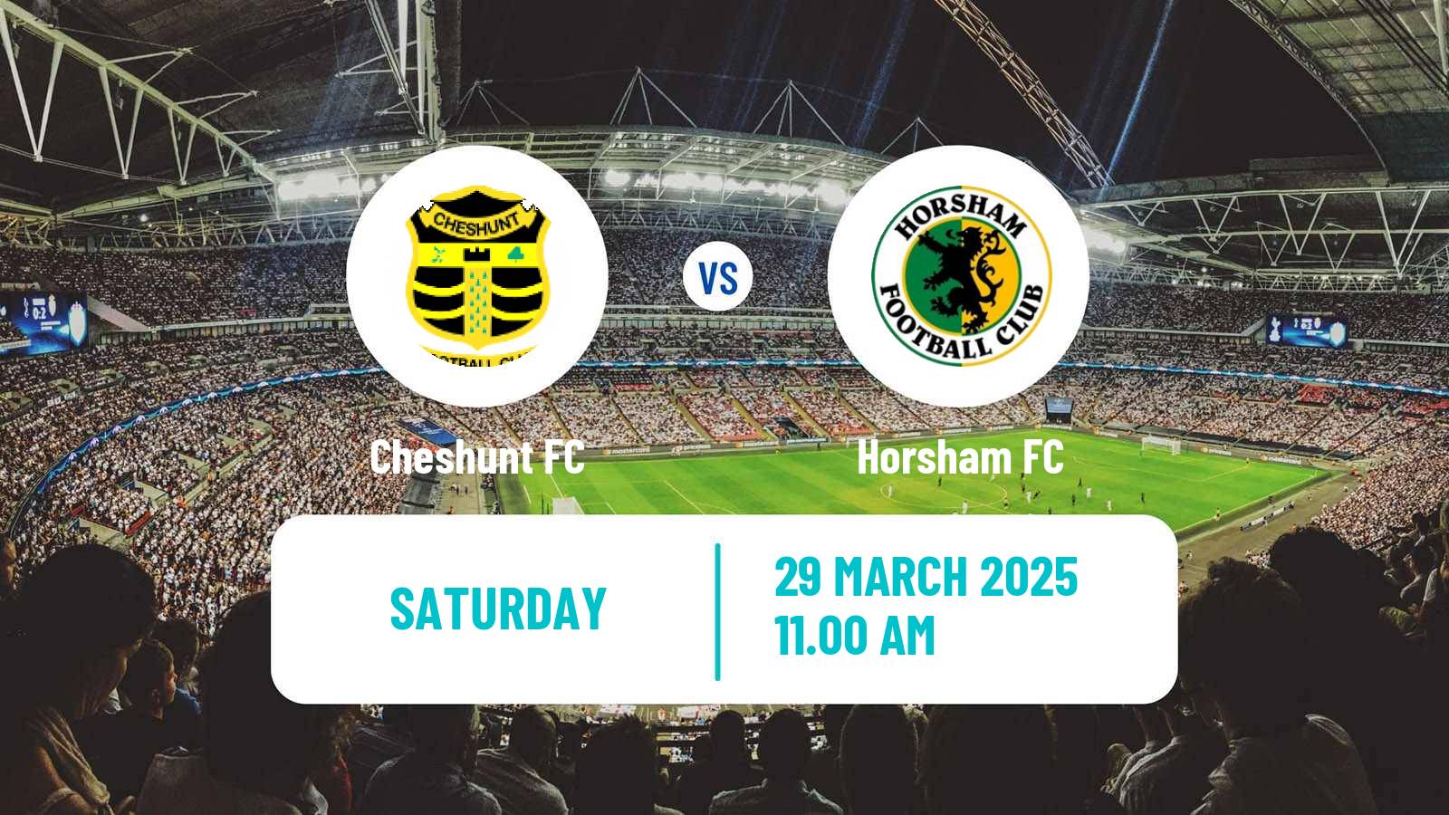 Soccer English Isthmian League Premier Division Cheshunt - Horsham