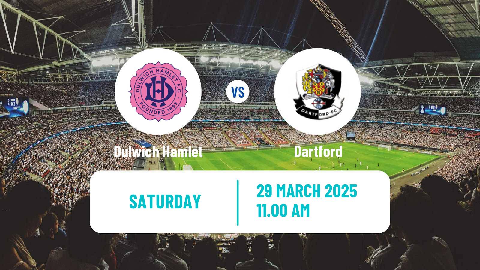 Soccer English Isthmian League Premier Division Dulwich Hamlet - Dartford