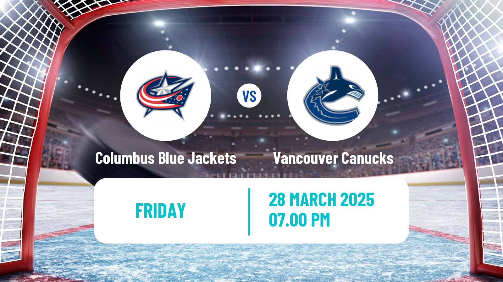 Hockey NHL Columbus Blue Jackets - Vancouver Canucks