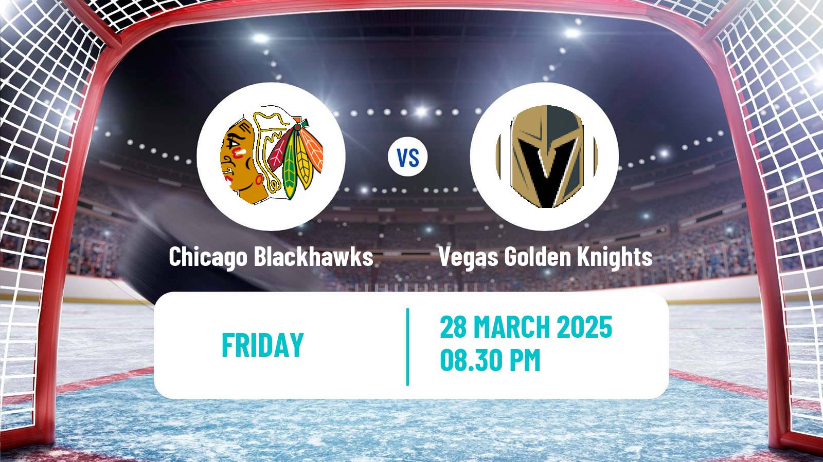 Hockey NHL Chicago Blackhawks - Vegas Golden Knights