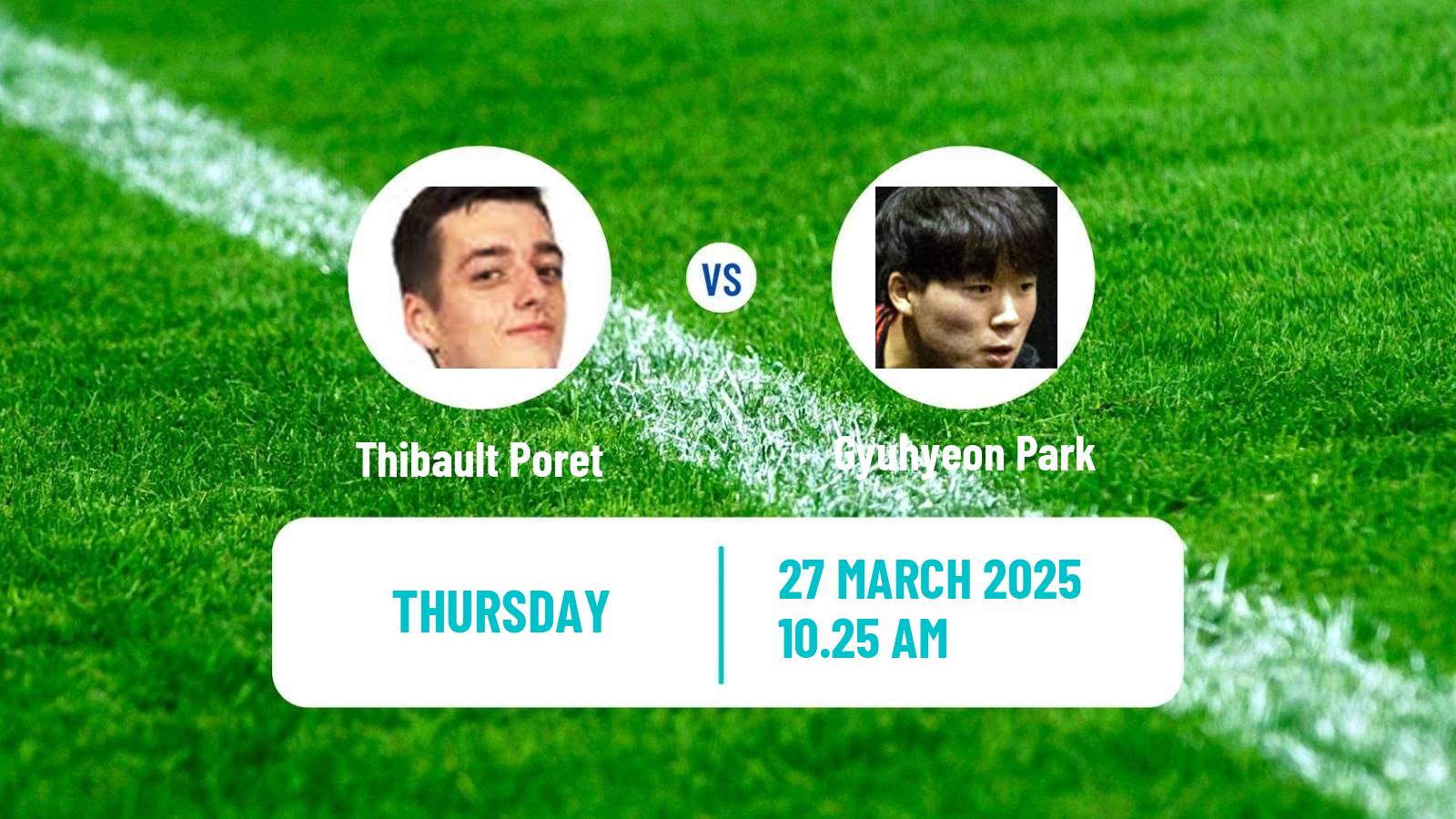 Table tennis Wtt Star Contender Chennai Men Thibault Poret - Gyuhyeon Park