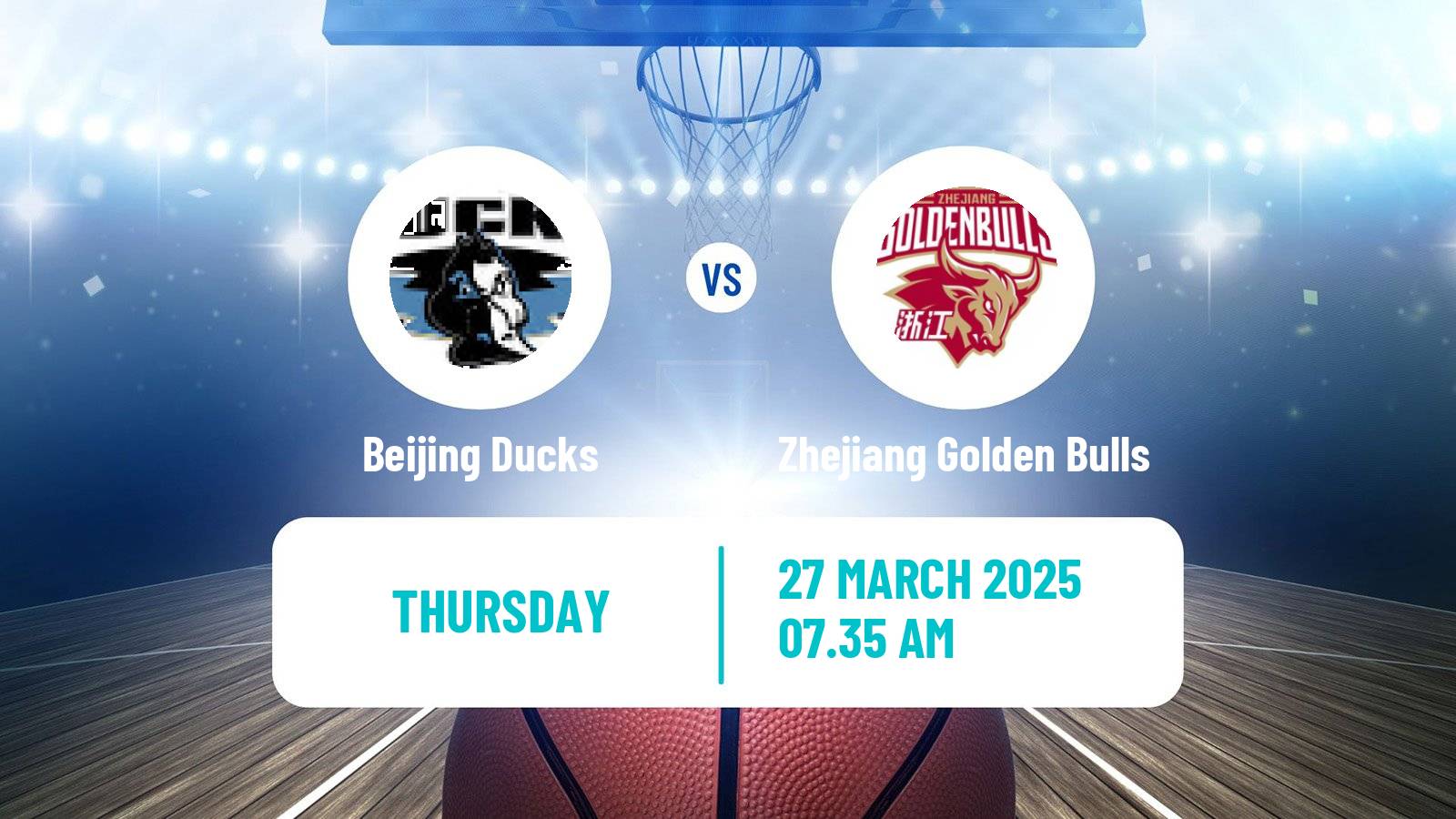 Basketball CBA Beijing Ducks - Zhejiang Golden Bulls