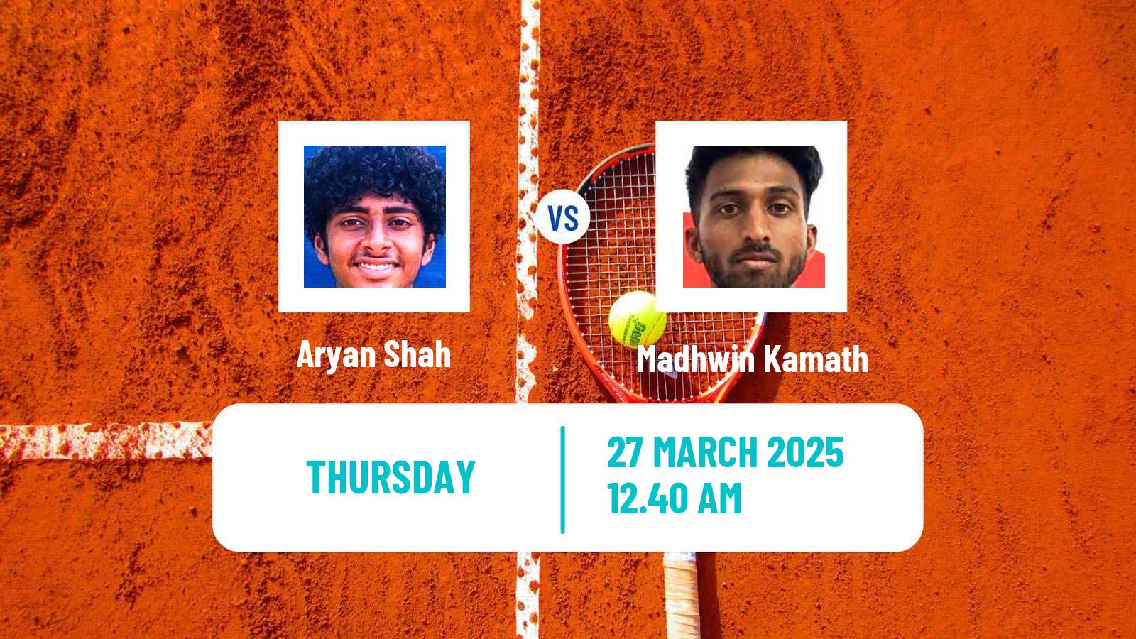 Tennis ITF M25 Ahmedabad Men Aryan Shah - Madhwin Kamath
