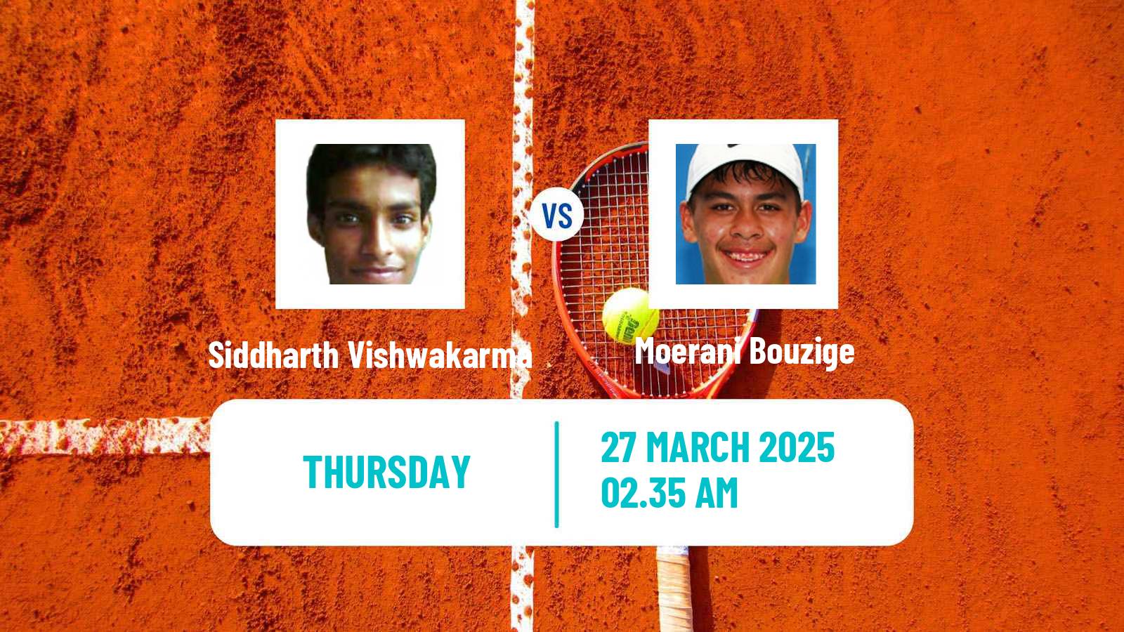 Tennis ITF M25 Ahmedabad Men Siddharth Vishwakarma - Moerani Bouzige