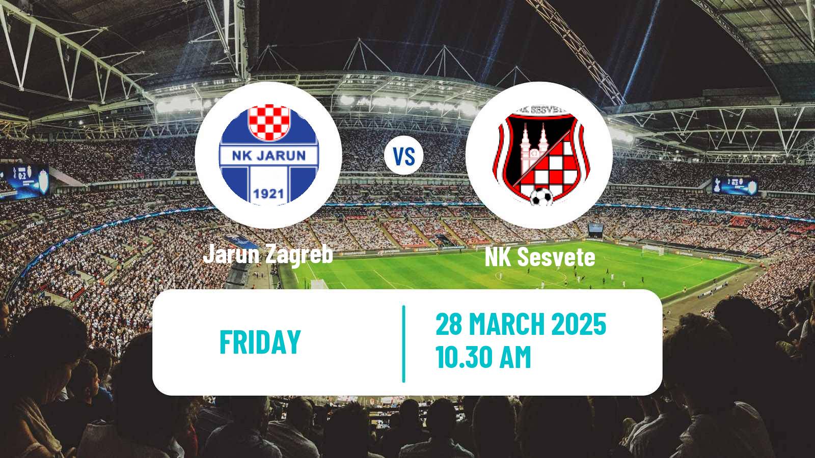 Soccer Croatian Prva NL Jarun Zagreb - Sesvete