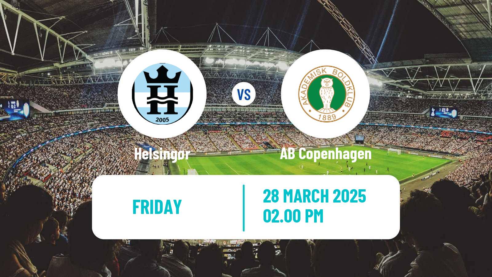 Soccer Danish 2 Division Helsingør - AB Copenhagen