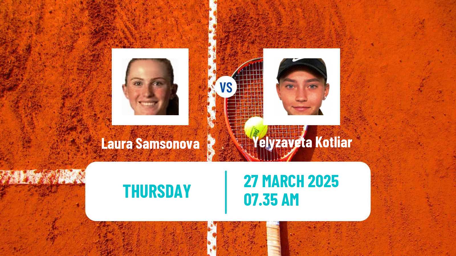 Tennis ITF W35 Antalya 4 Women Laura Samsonova - Yelyzaveta Kotliar