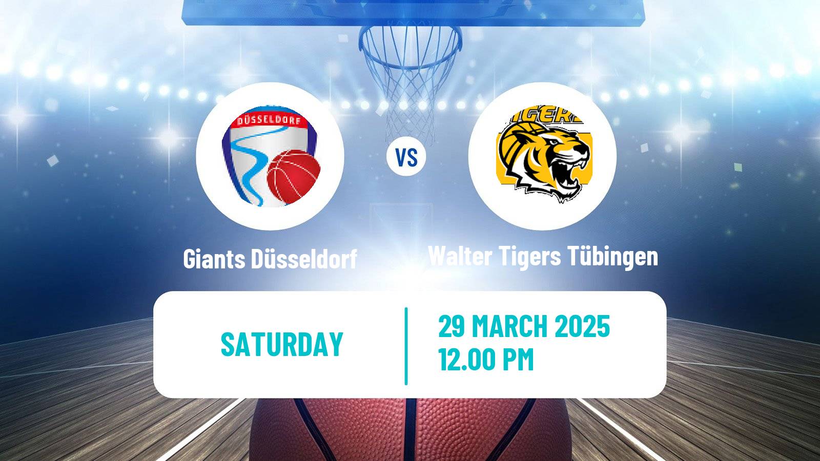 Basketball German Pro A Basketball Giants Düsseldorf - Walter Tigers Tübingen