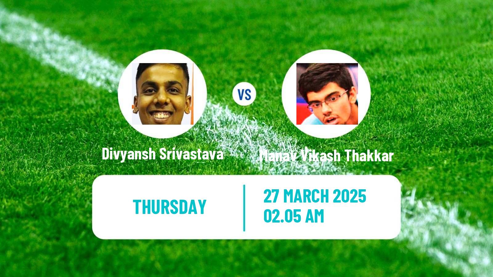 Table tennis Wtt Star Contender Chennai Men Divyansh Srivastava - Manav Vikash Thakkar