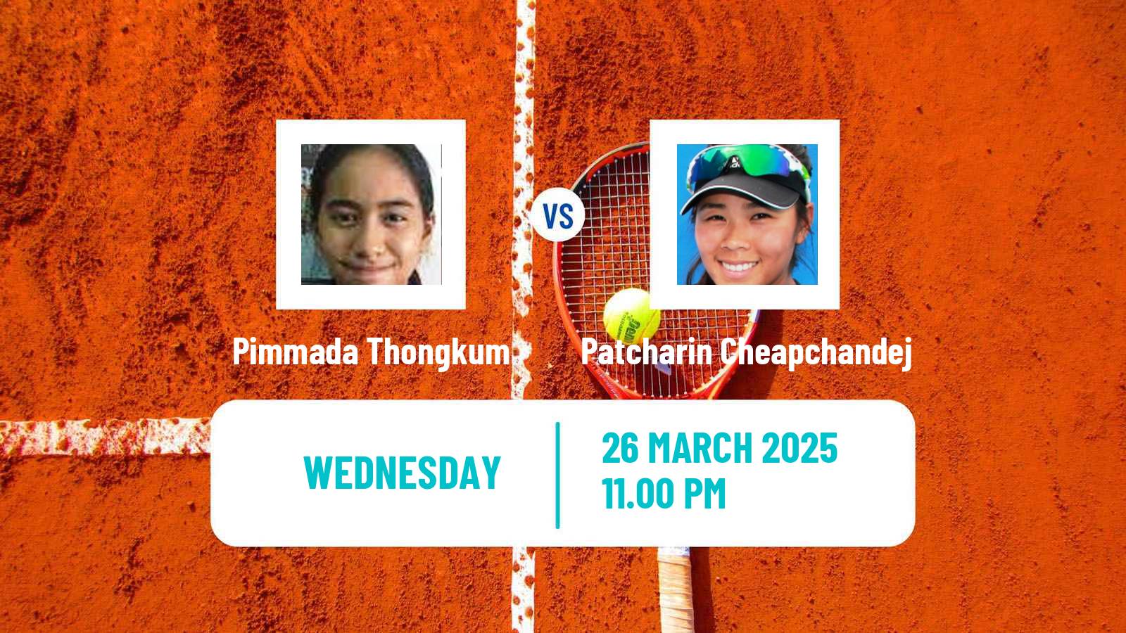 Tennis ITF W15 Nonthaburi 2 Women Pimmada Thongkum - Patcharin Cheapchandej