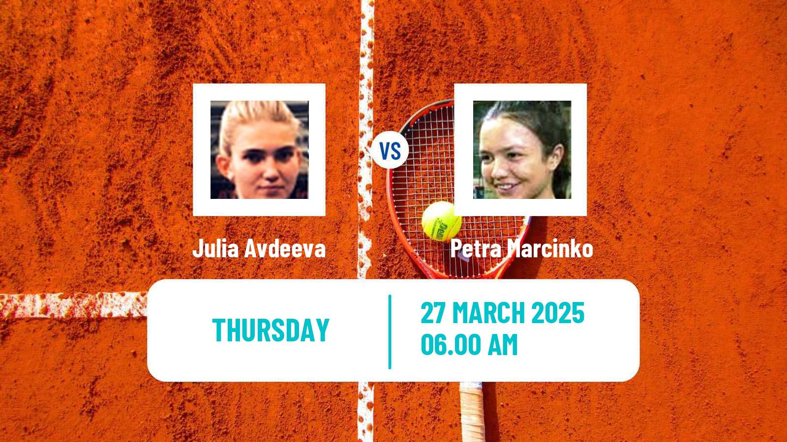Tennis ITF W75 Murska Sobota Women Julia Avdeeva - Petra Marcinko