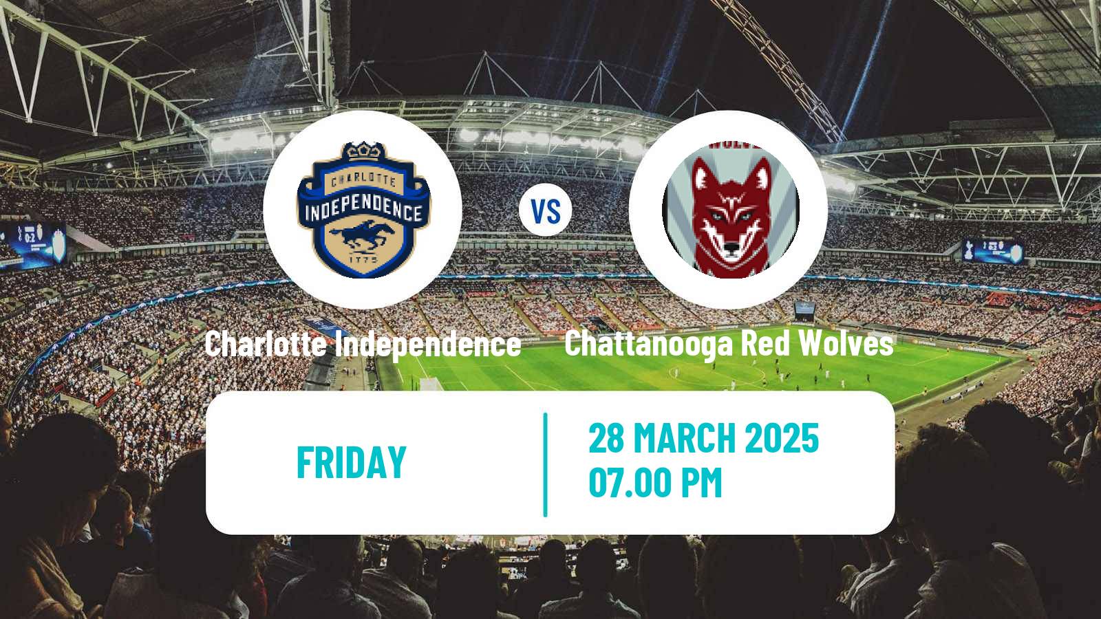Soccer USL League One Charlotte Independence - Chattanooga Red Wolves