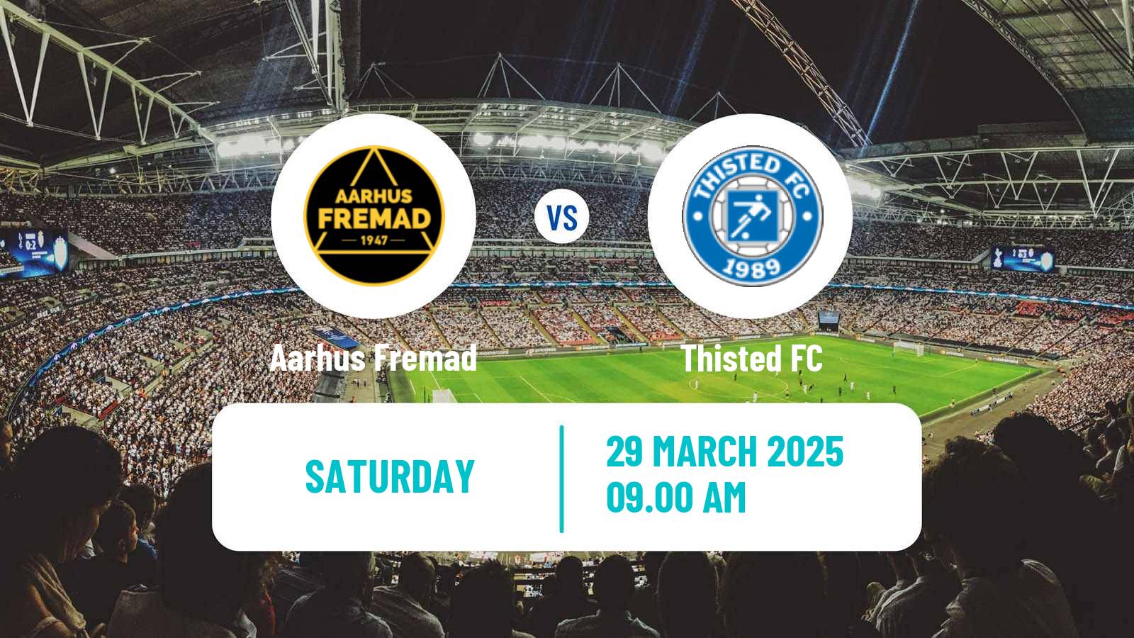 Soccer Danish 2 Division Aarhus Fremad - Thisted
