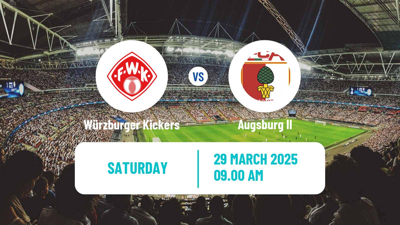 Soccer German Regionalliga Bayern Würzburger Kickers - Augsburg II