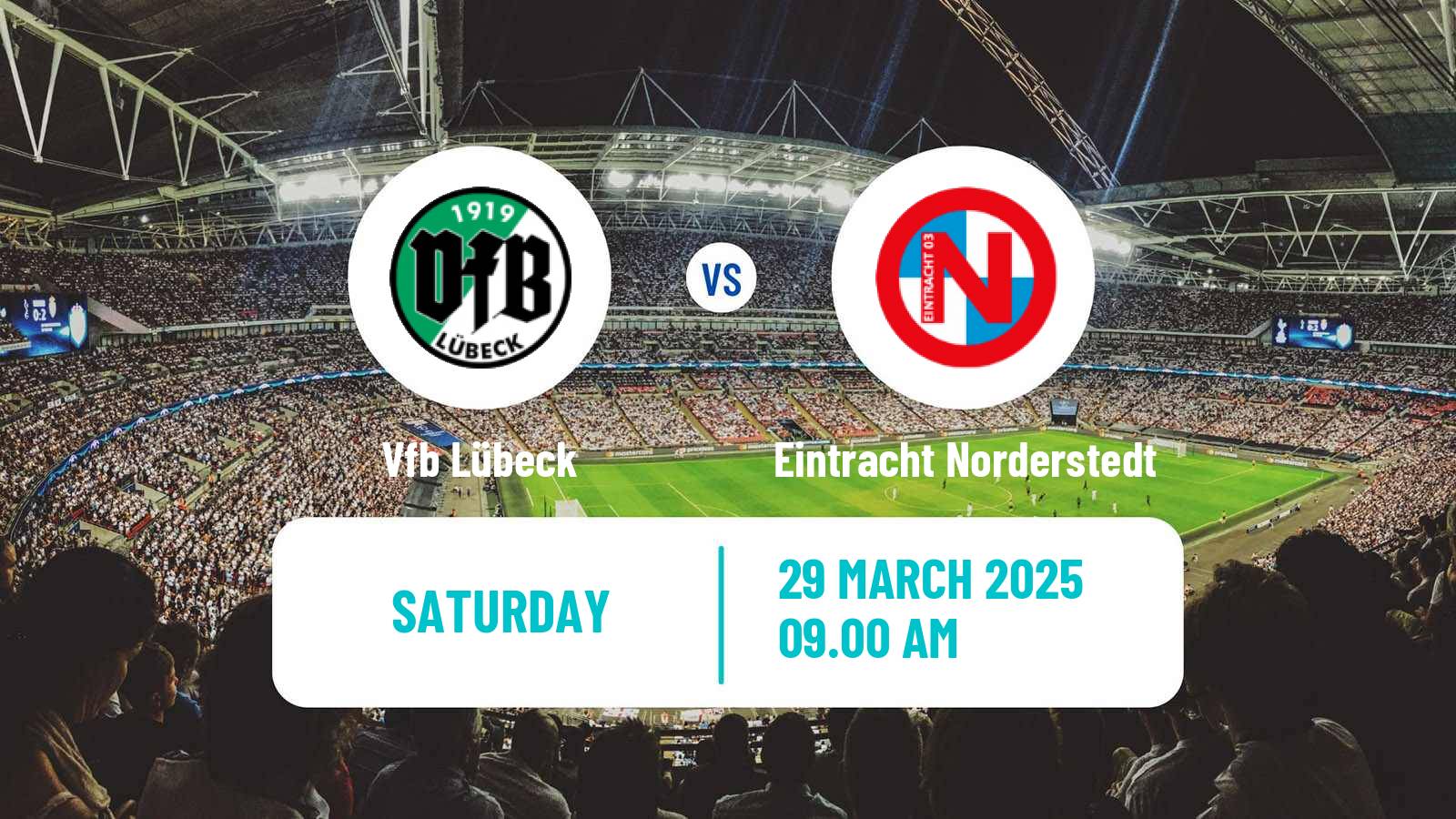 Soccer German Regionalliga North Lübeck - Eintracht Norderstedt