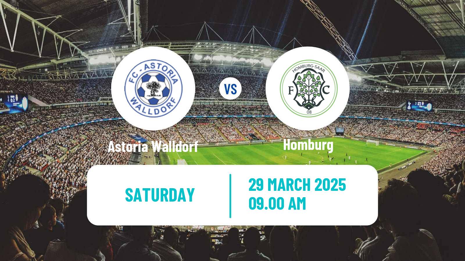 Soccer German Regionalliga Sudwest Astoria Walldorf - Homburg