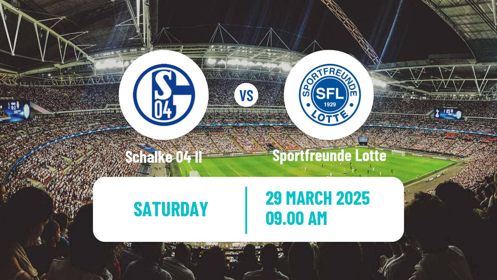 Soccer German Regionalliga West Schalke 04 II - Sportfreunde Lotte