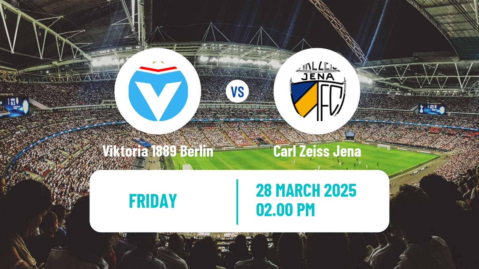 Soccer German Regionalliga Nordost Viktoria 1889 Berlin - Carl Zeiss Jena