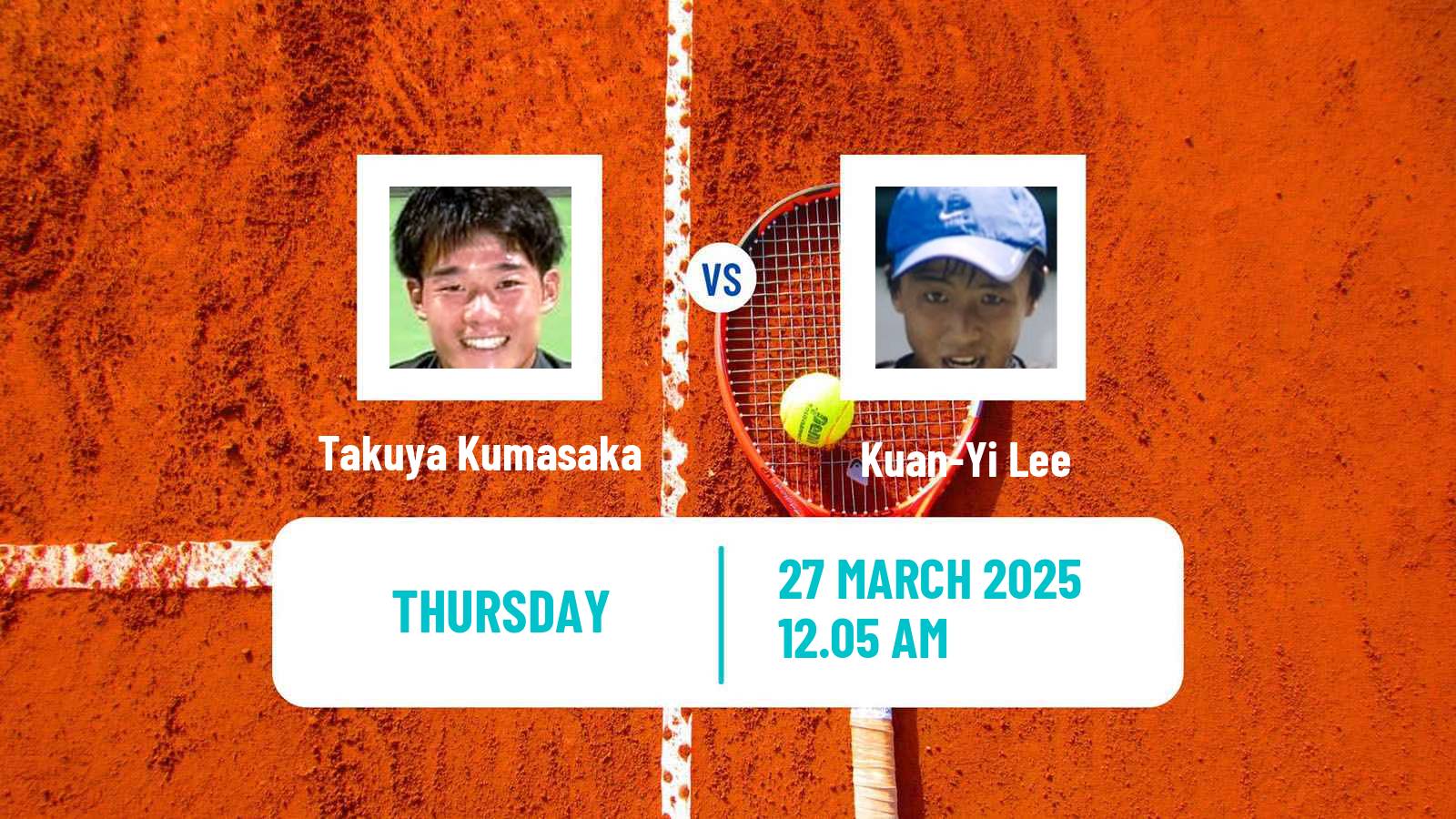 Tennis ITF M15 Tsukuba Men Takuya Kumasaka - Kuan-Yi Lee