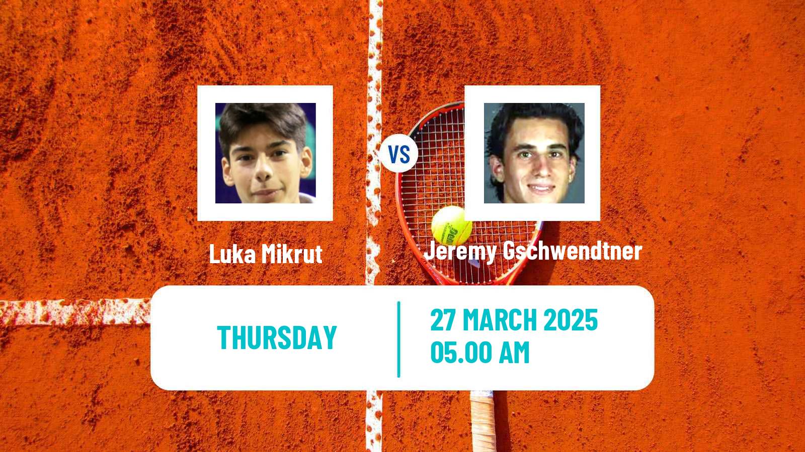 Tennis ITF M15 Opatija Men Luka Mikrut - Jeremy Gschwendtner