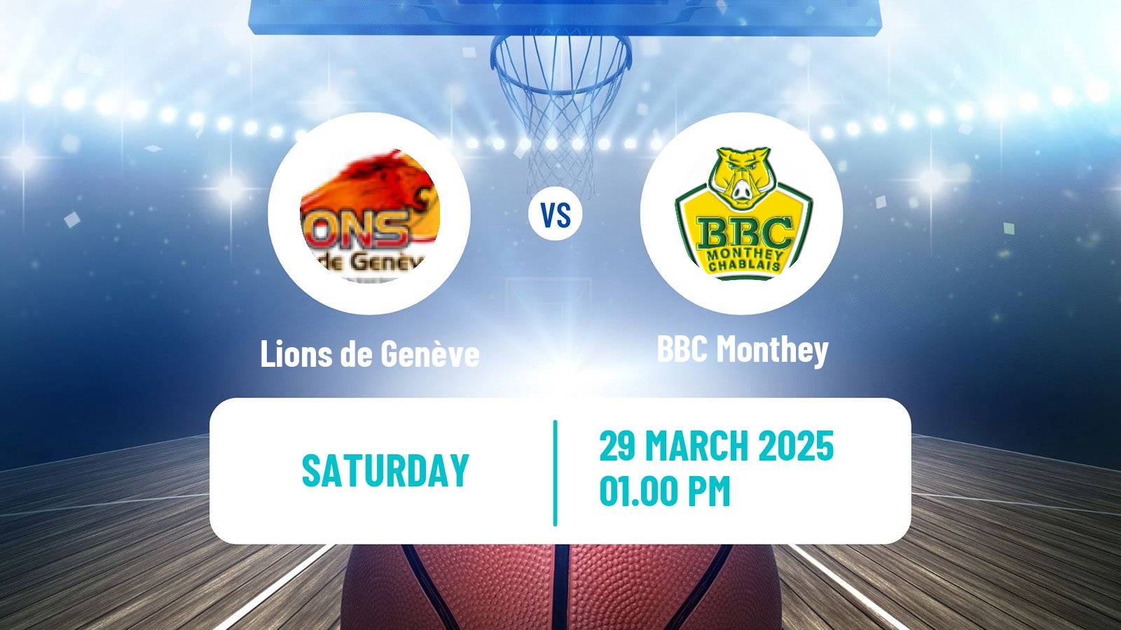Basketball Swiss SB League Basketball Lions de Genève - Monthey