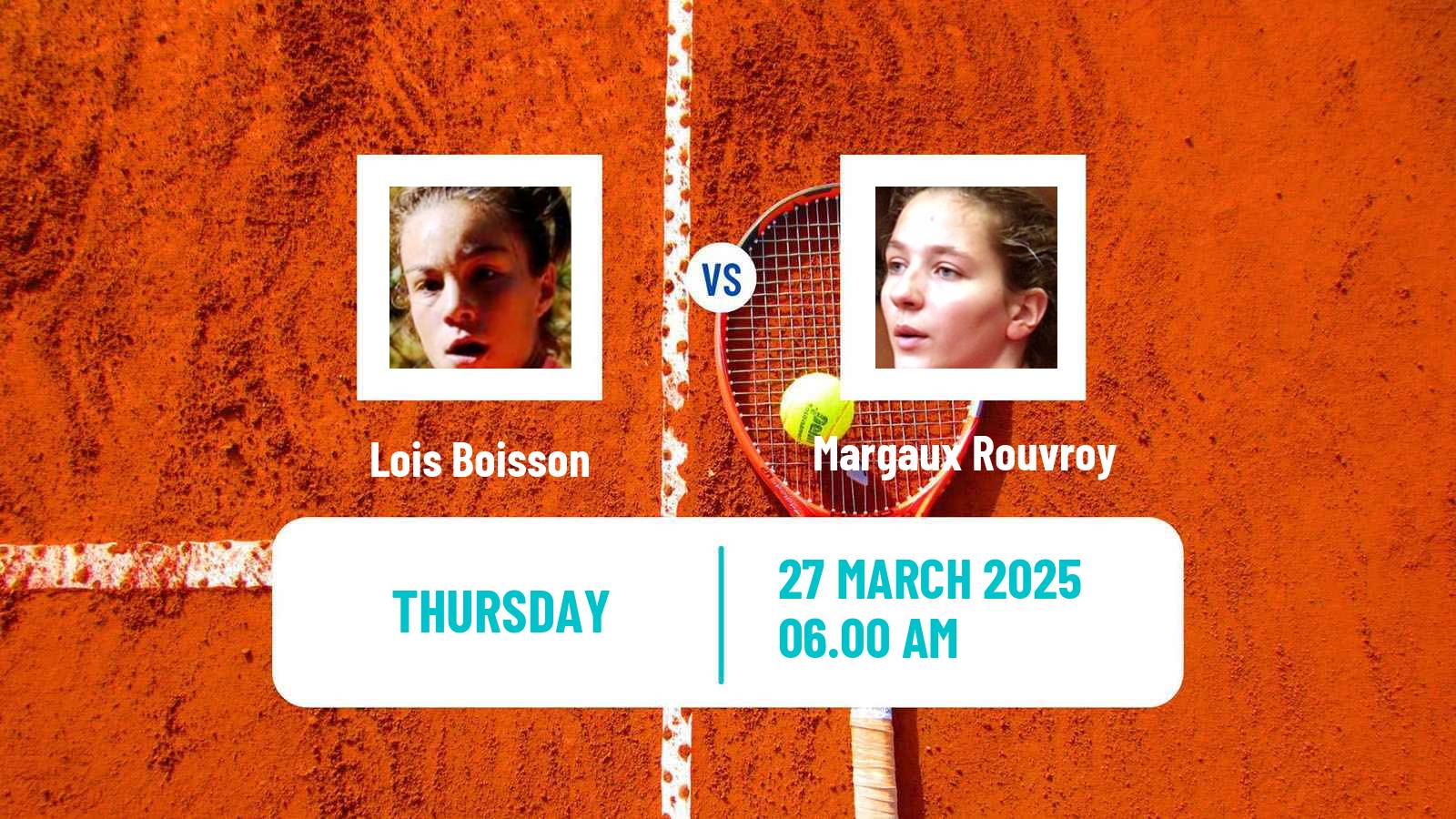 Tennis ITF W35 Terrassa Women Lois Boisson - Margaux Rouvroy