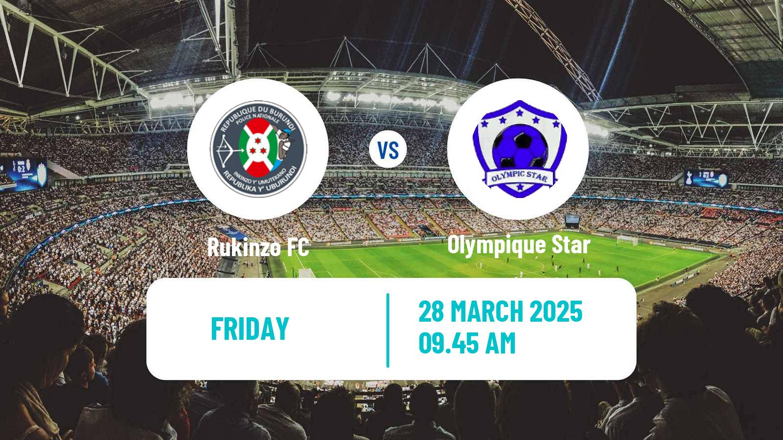 Soccer Burundi Premier League Rukinzo - Olympique Star