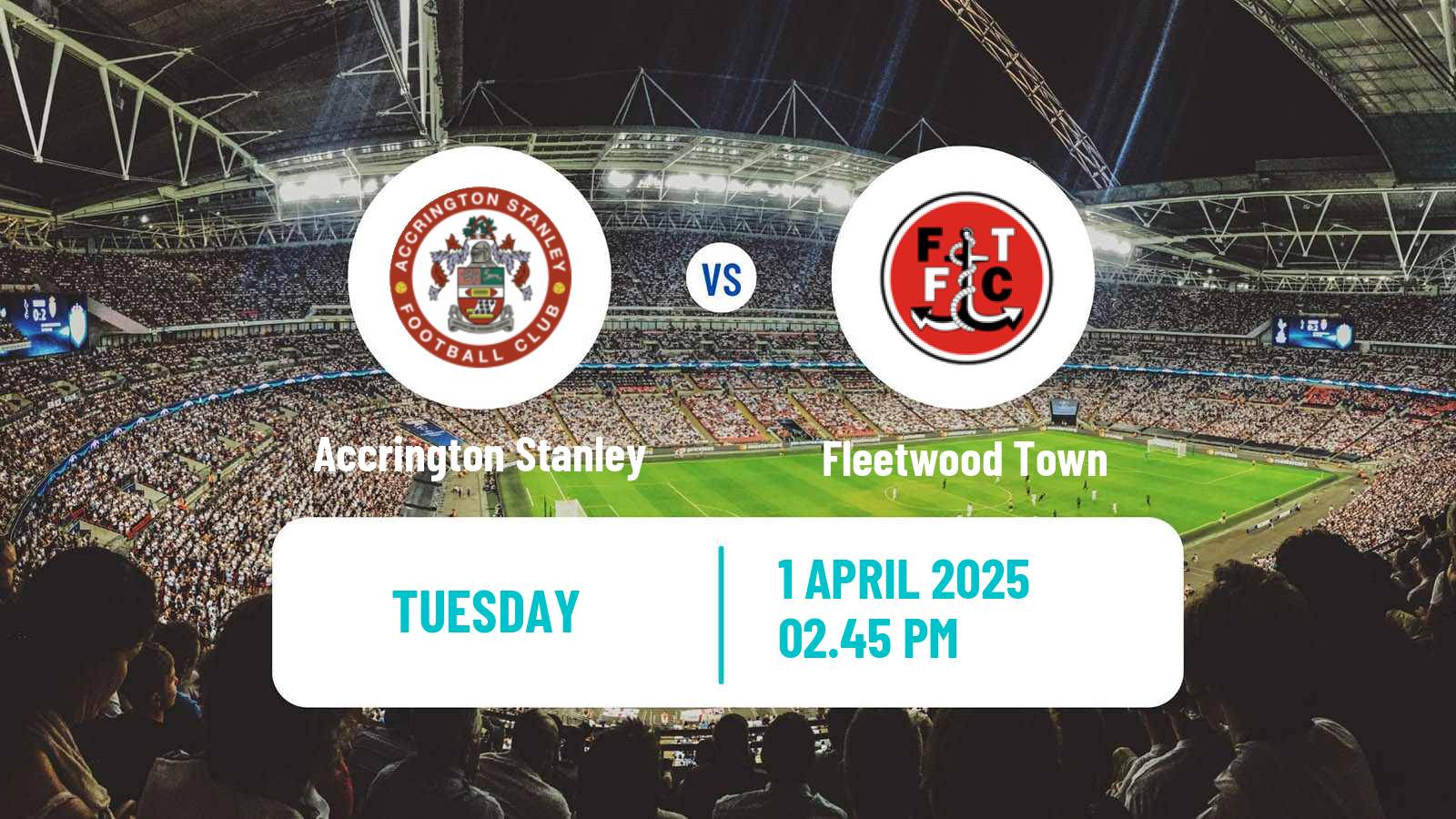 Soccer English League Two Accrington Stanley - Fleetwood Town