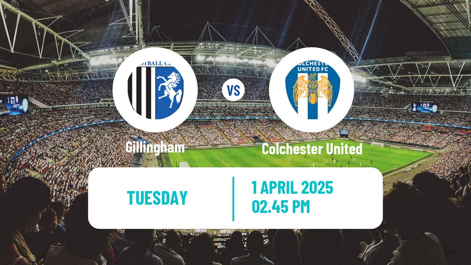 Soccer English League Two Gillingham - Colchester United