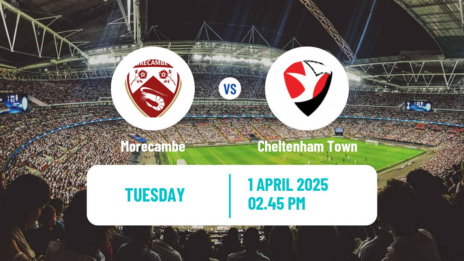 Soccer English League Two Morecambe - Cheltenham Town