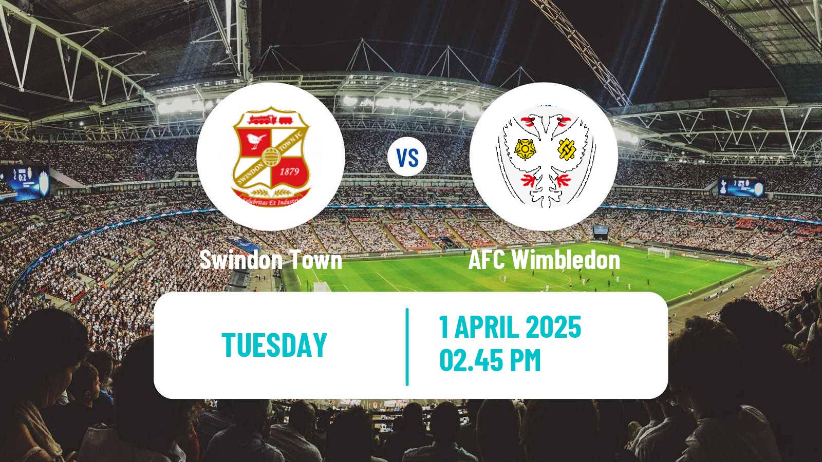 Soccer English League Two Swindon Town - AFC Wimbledon