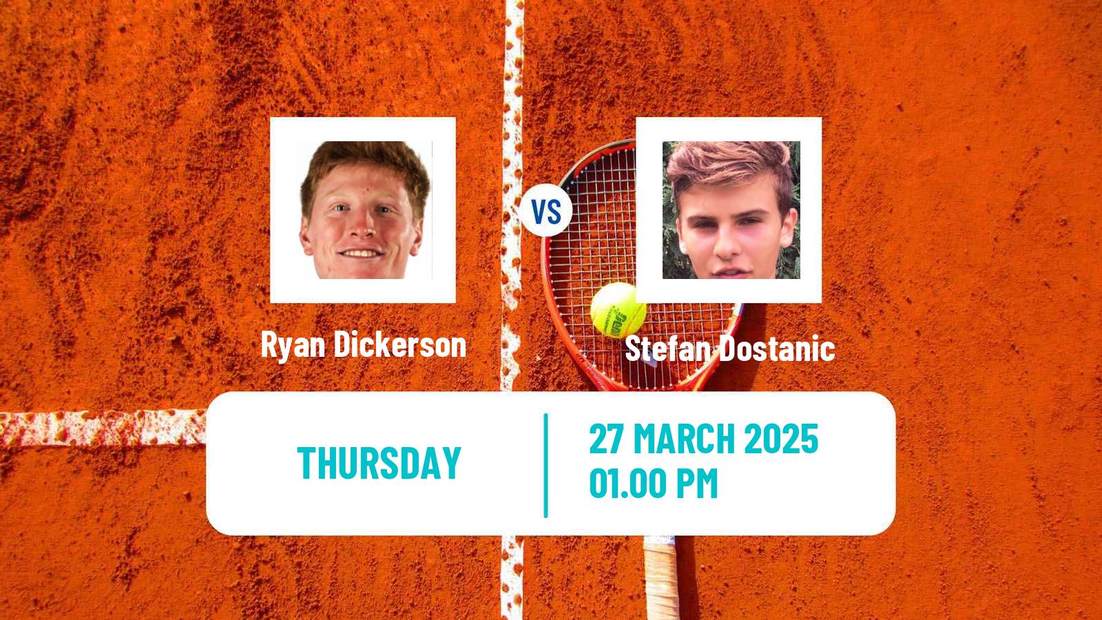 Tennis ITF M25 Calabasas Ca Men Ryan Dickerson - Stefan Dostanic