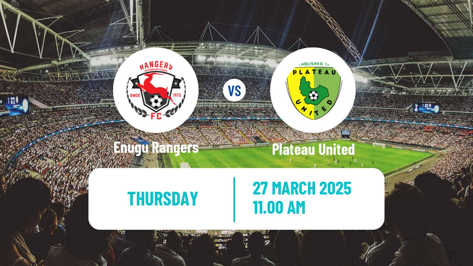 Soccer Nigerian Premier League Enugu Rangers - Plateau United