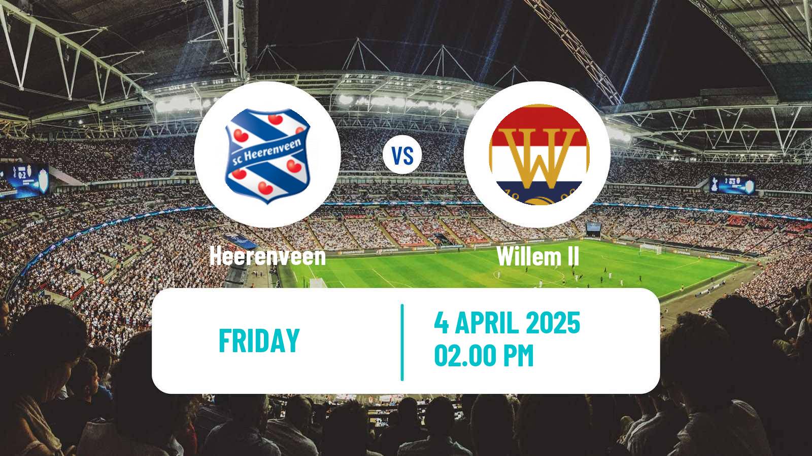 Soccer Dutch Eredivisie Heerenveen - Willem II
