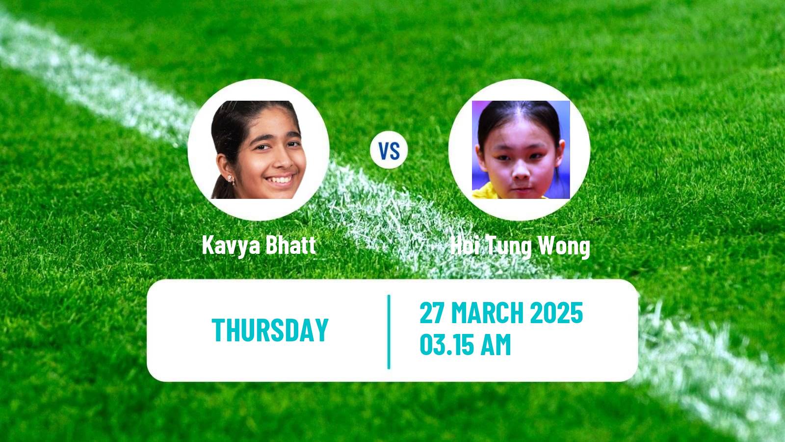 Table tennis Wtt Star Contender Chennai Women Kavya Bhatt - Hoi Tung Wong