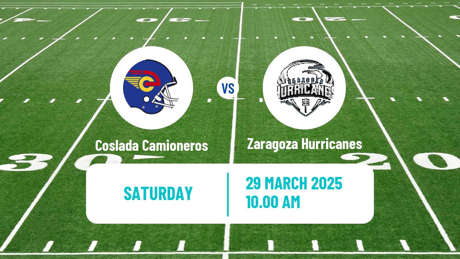 American football Spanish LNFA Serie A Coslada Camioneros - Zaragoza Hurricanes