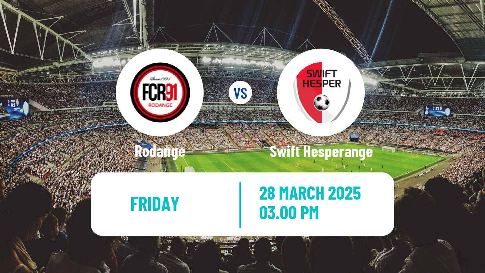 Soccer Luxembourg National Division Rodange - Swift Hesperange