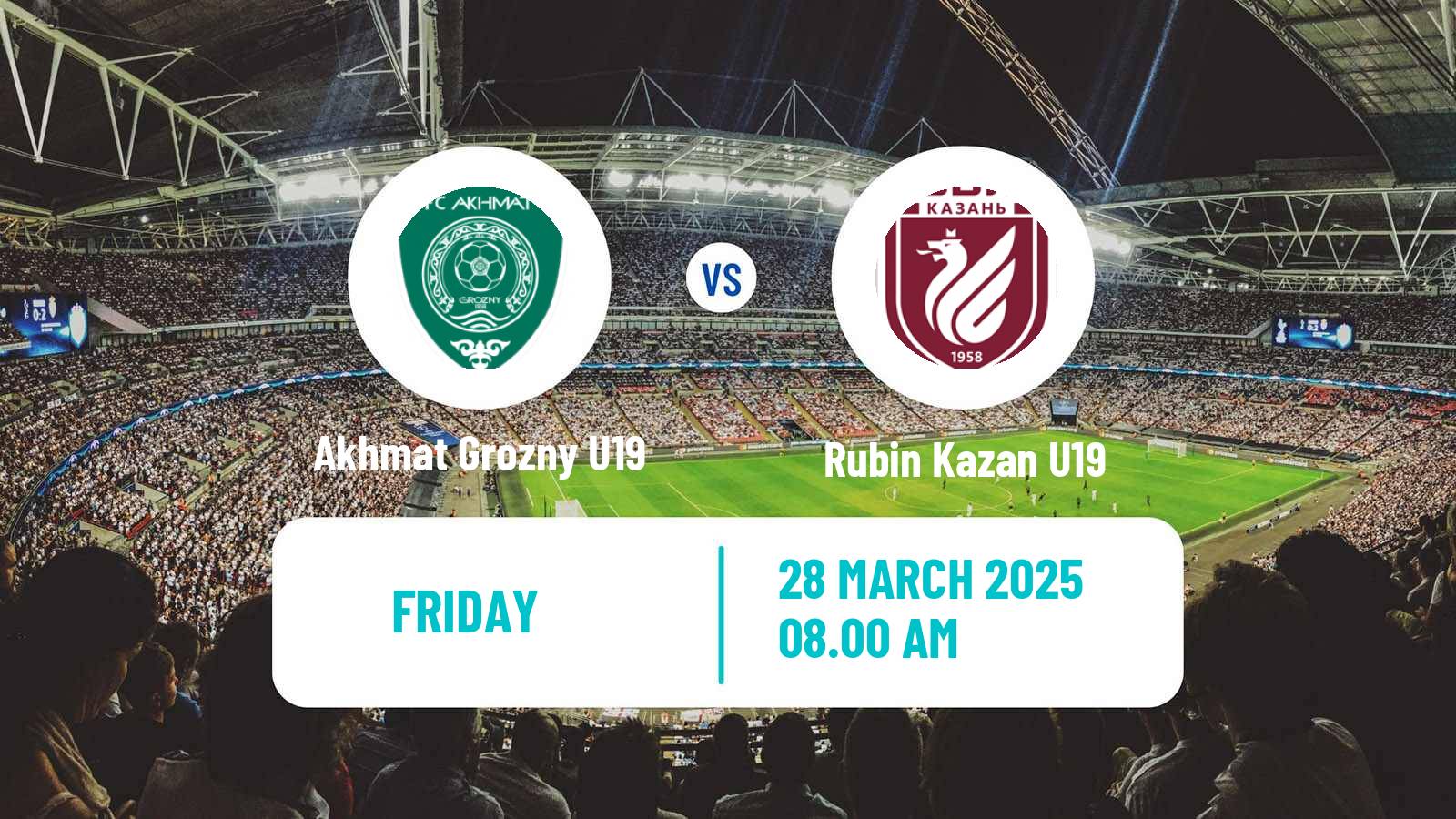Football Russian Youth League Akhmat Grozny U19 - Rubin Kazan U19