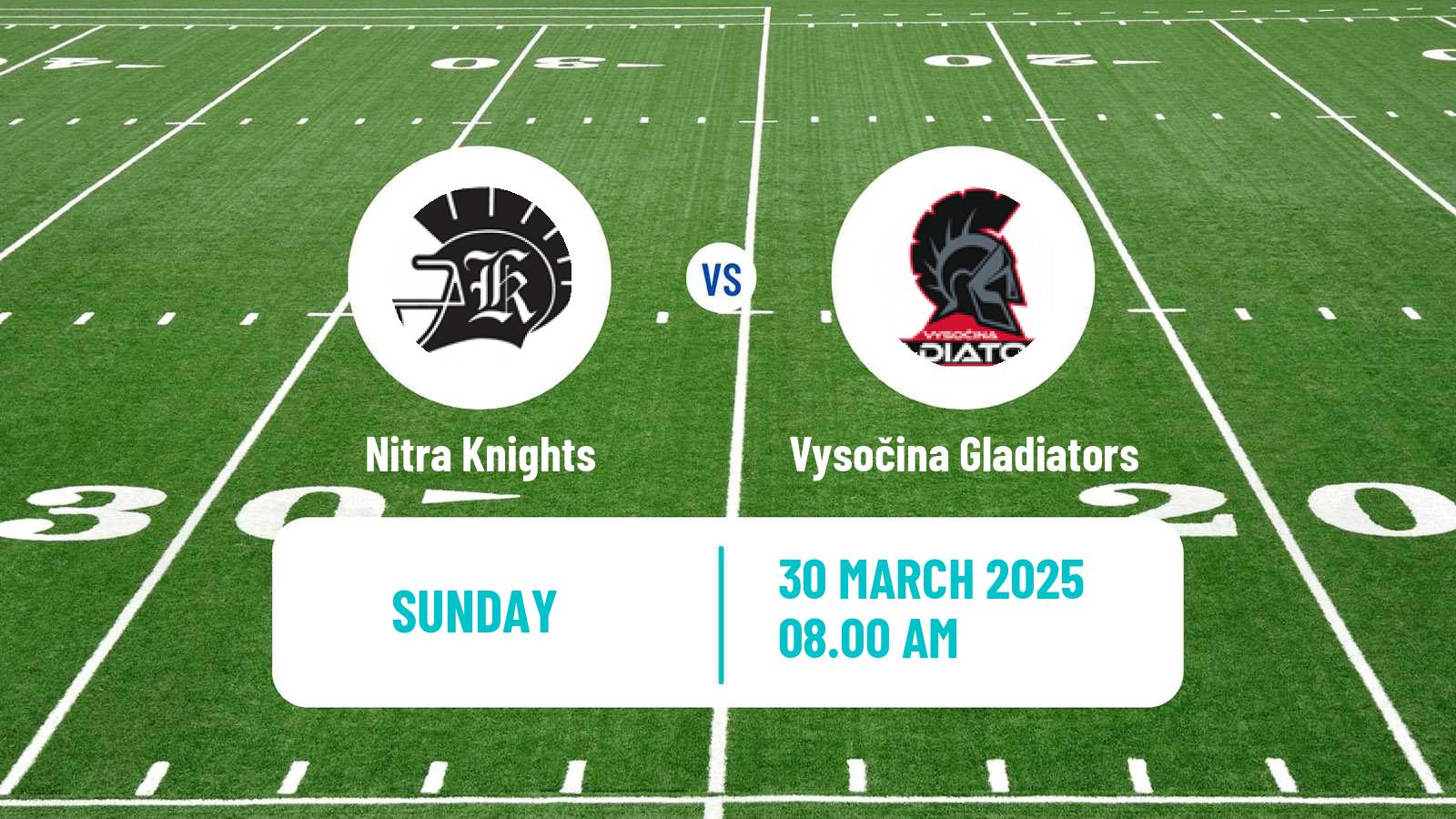 American football Czech CLAF Nitra Knights - Vysočina Gladiators