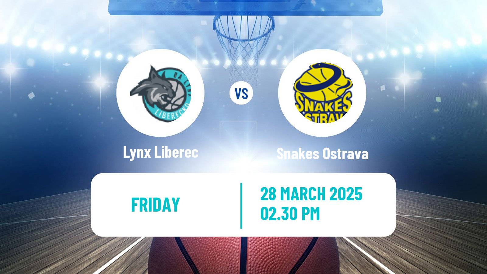 Basketball Czech 1 Liga Basketball Lynx Liberec - Snakes Ostrava